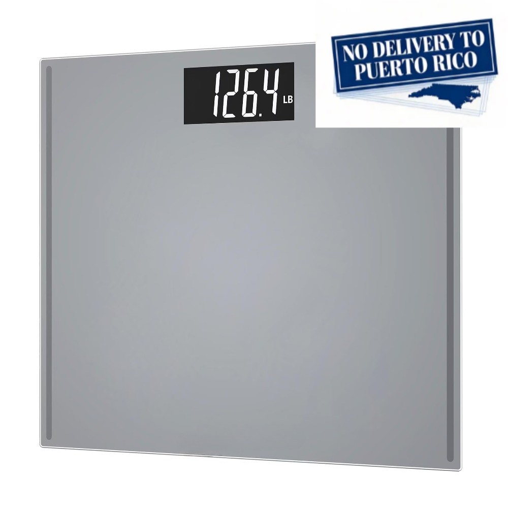 Platform Digital Bathroom Scale with Advanced Technology, 500 lb Capacity, Grey