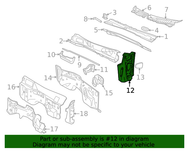 Genuine Ford Side Panel 6L2Z-7802038-A