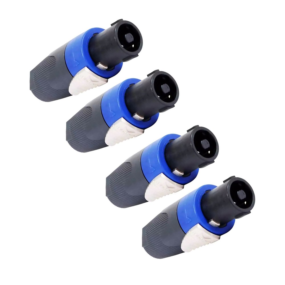 4Pcs NL4FC Speaker 4 Pole Cable Plug Connector for Audio Speaker Replacement
