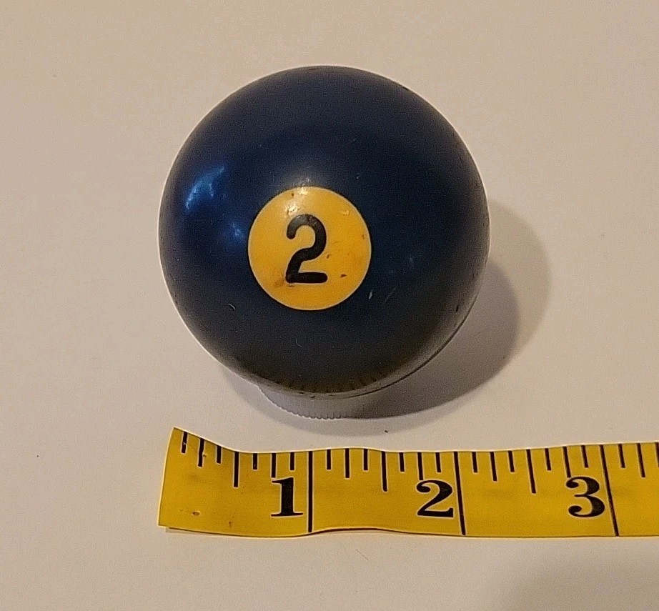 Vintage No. 2 Solid Blue Pool Ball Billiard 2" Replacement (G)