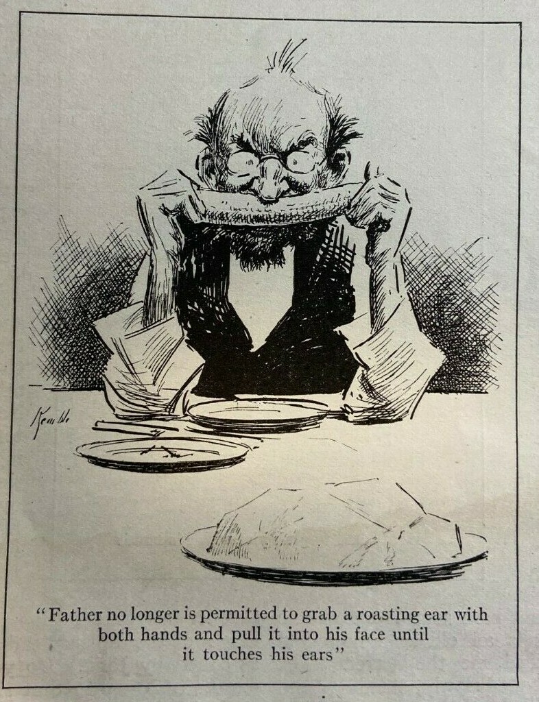 1911 Food Eating illustrated