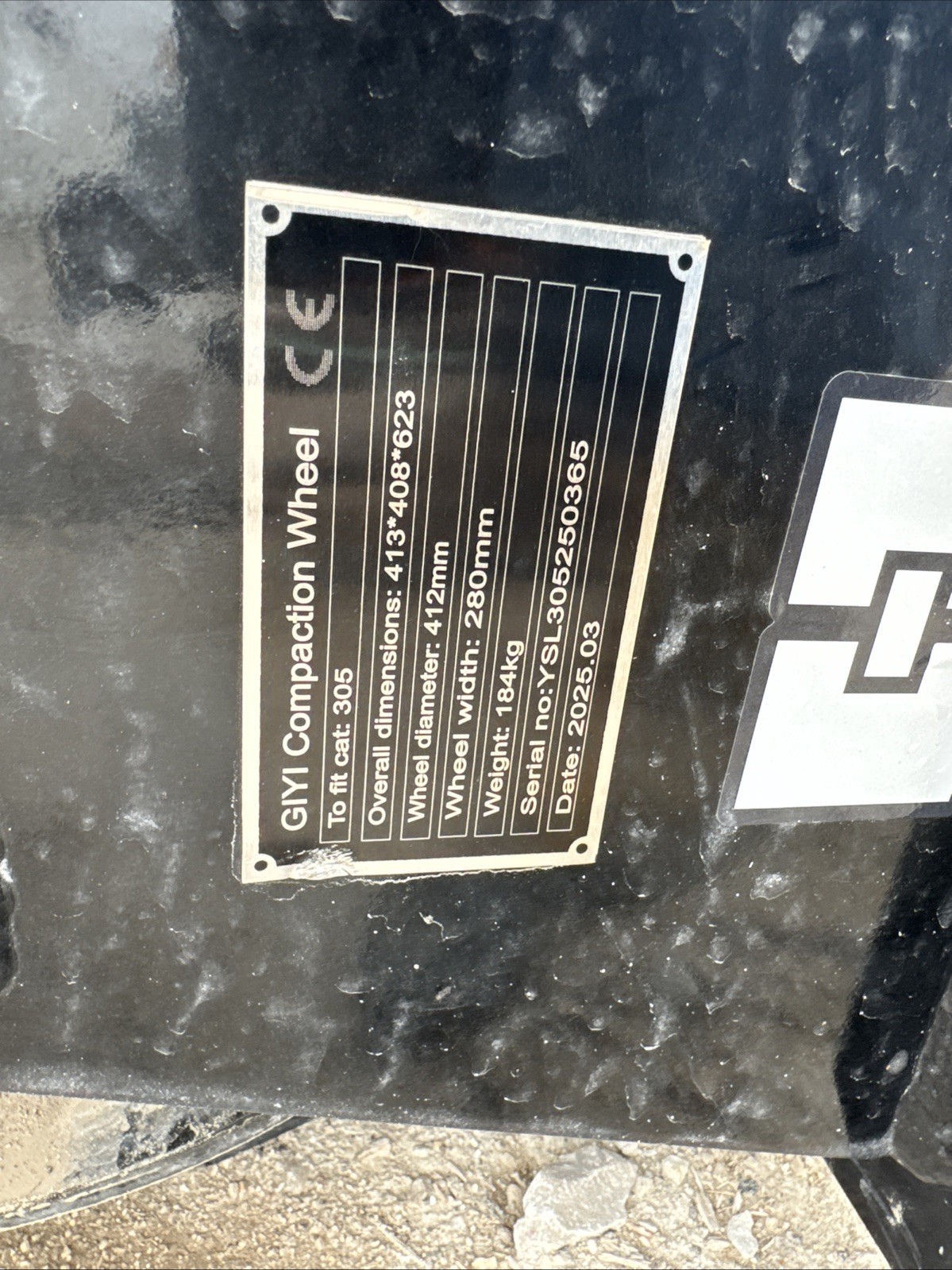 Cat 305 Mini Excavator Trench Roller 12” Sheeps Foot