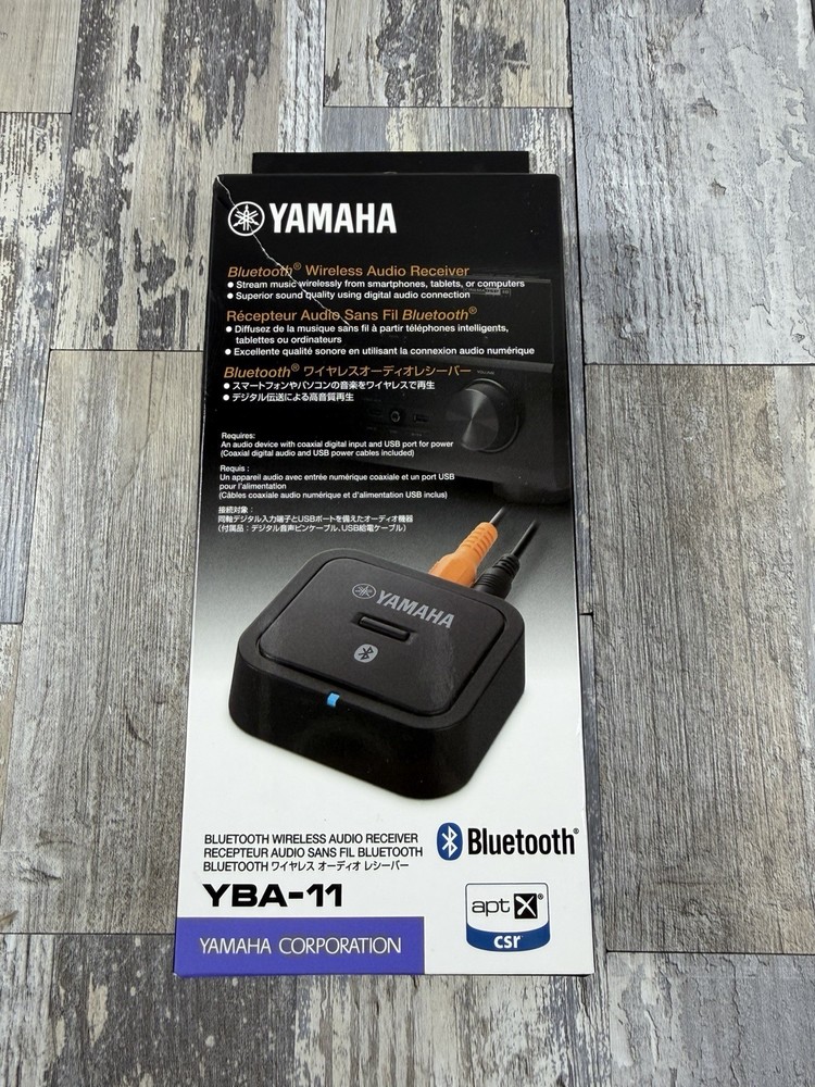 Yamaha YBA-11 Bluetooth Audio Receiver Adapter Black - NEW OPEN BOX