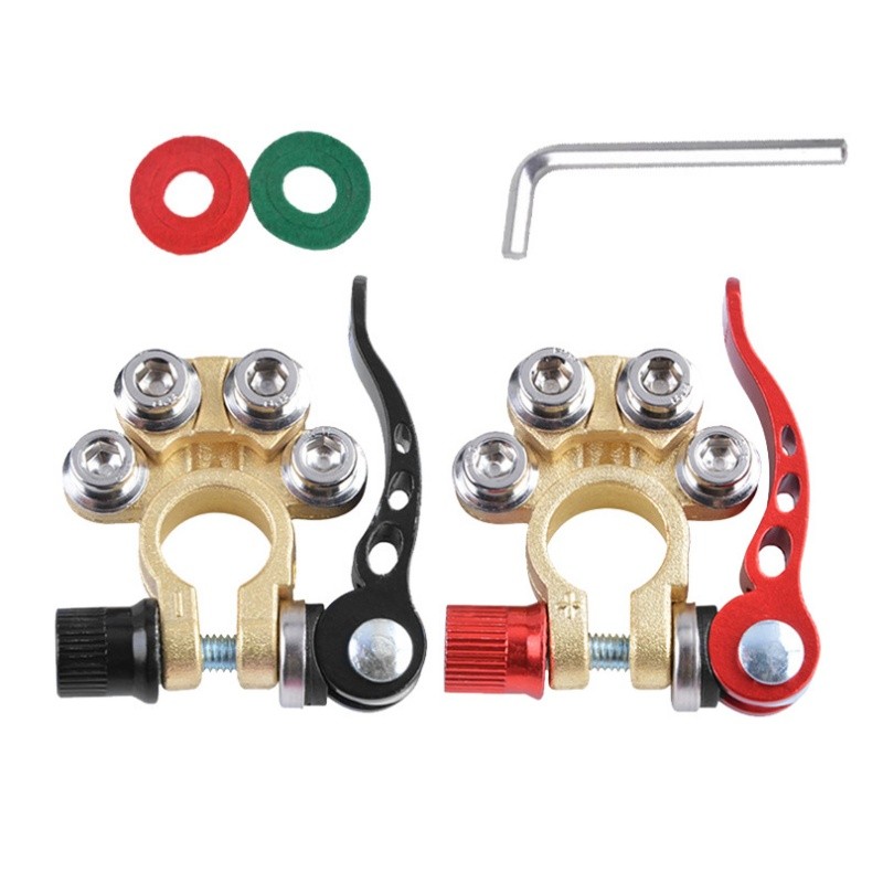 2Pcs Auto Battery Terminals Connector Clamp Quick Release Adjust Disconnect Tool