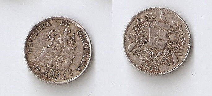 Guatemala 1/2 real 1900