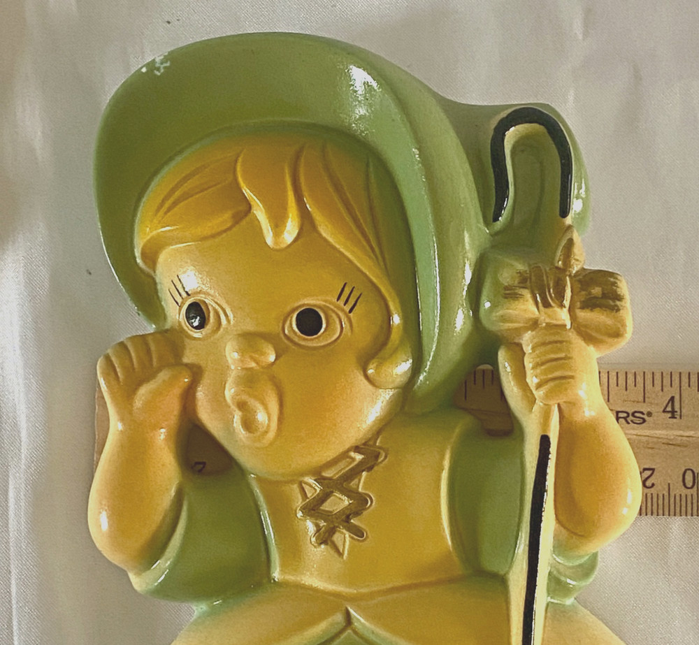 60's 3 Pc. Miller Studios Little Bo Peep Chalkware Wall Plaques Nursery