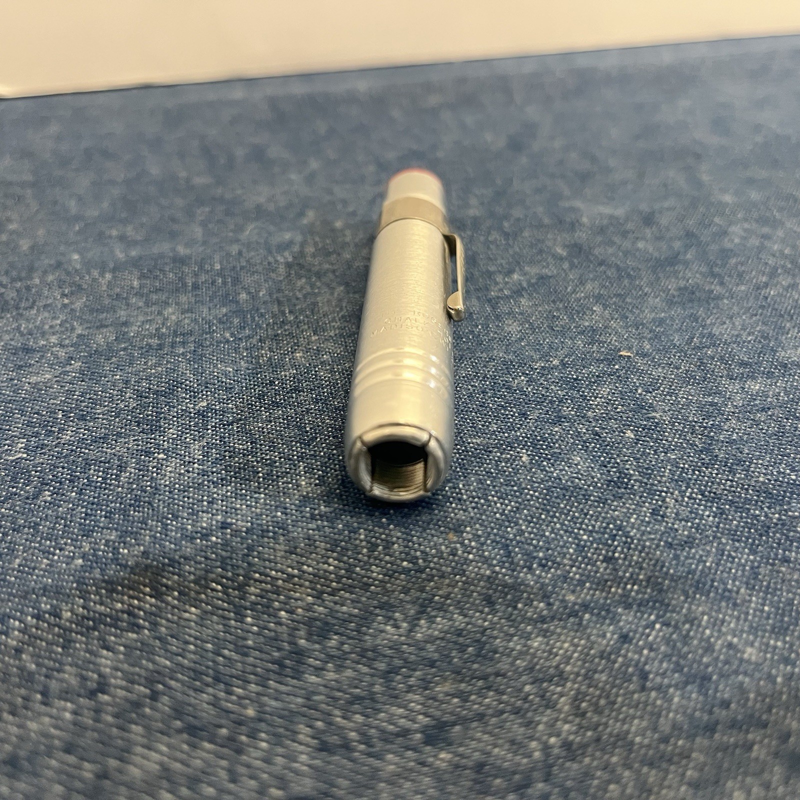 Vintage Rogers Chalk Holder Chalk Chuck Red Cap End Reloadable Spring Loaded