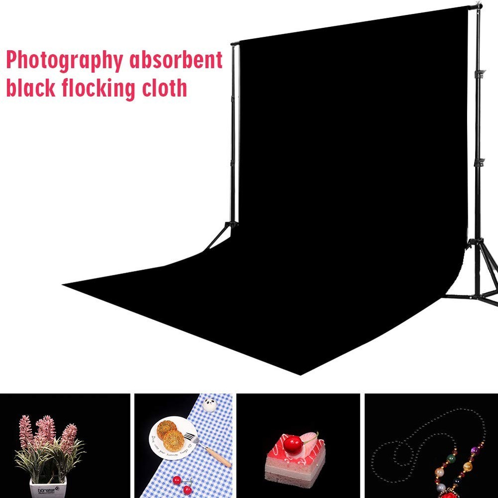 Black Velvet Photography BackdropLight Absorbing Non Reflective Solid Profess...