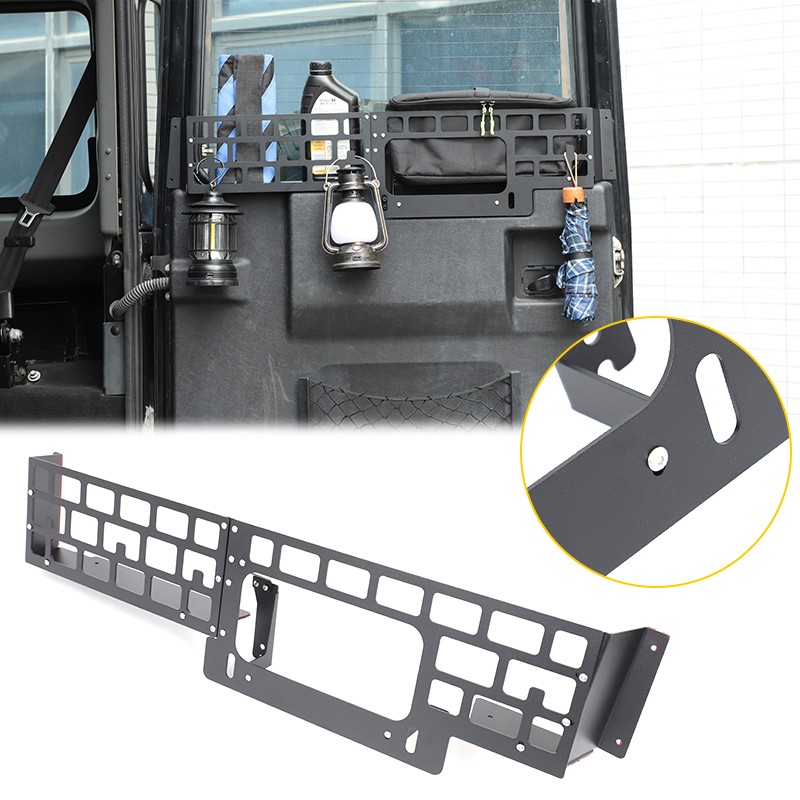 Tailgate Window Storage Fence Molle Panel Rack For Land Rover Defender 2004-2018