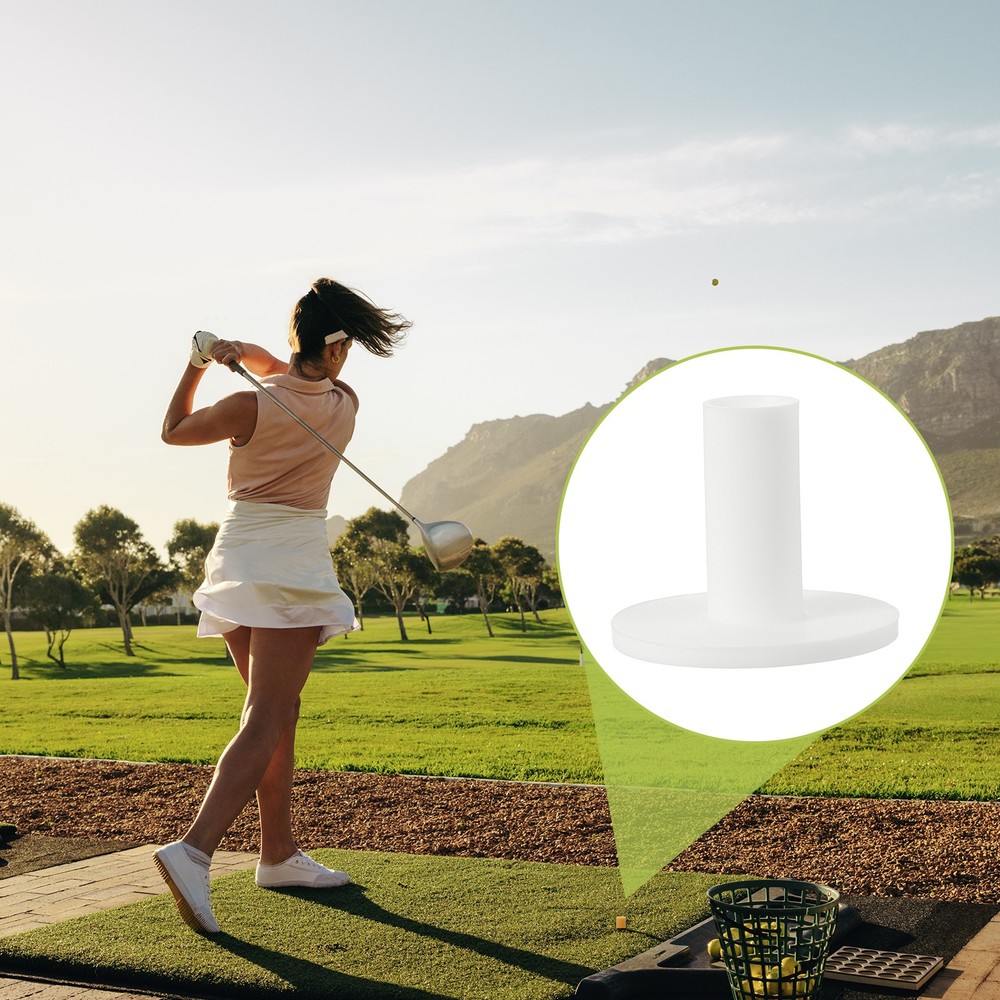 5 Pack Rubber Golf Tee 1 Inch Golf Tees Training Tee White