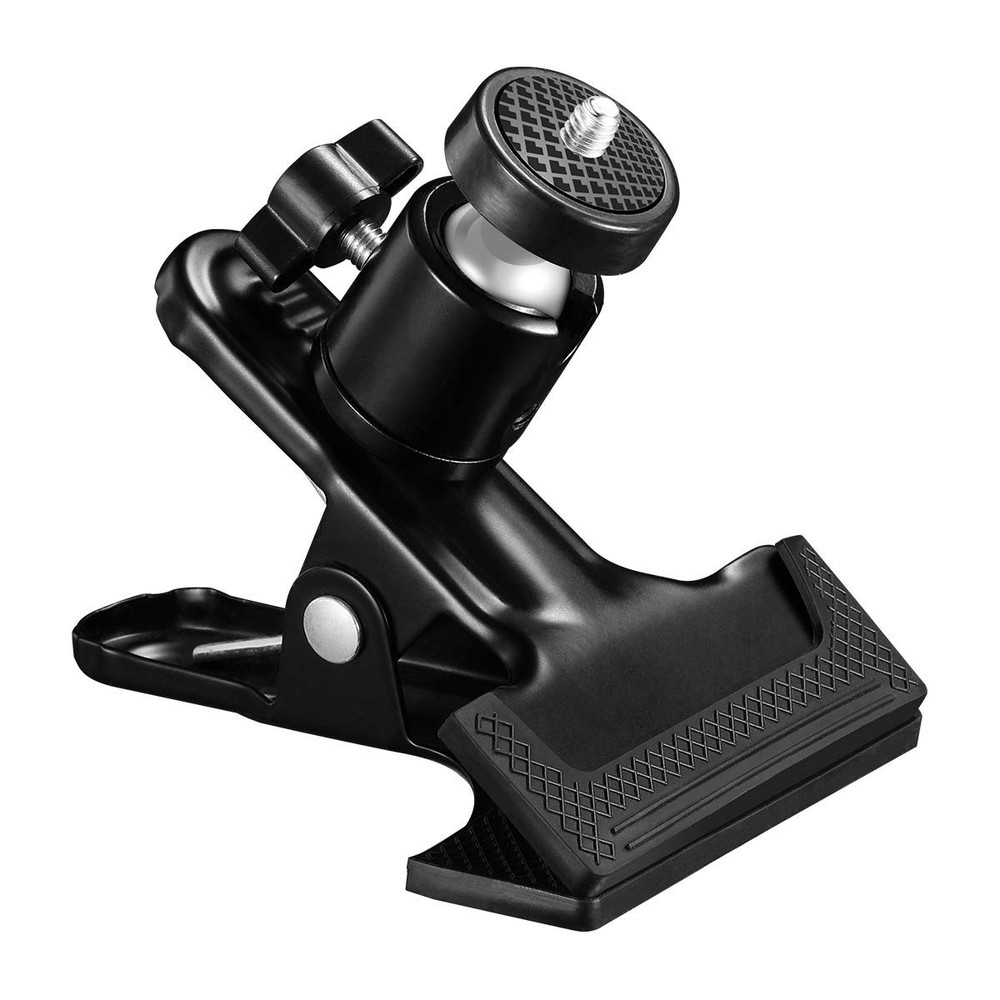 SUPON Multi-Function Tripod Clip Clamp Flash Holder Mount with 360 Black