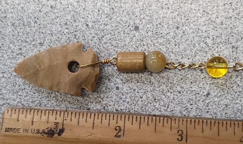 CHERRY ARROW Dowsing Pendulum 1st Chakra Root, 2nd Sacral, 3rd Solar Plexus Lion