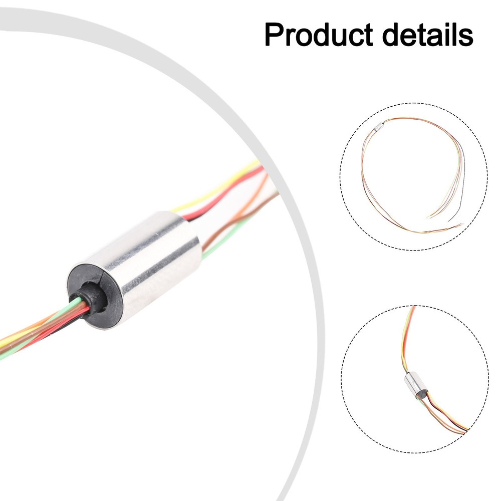 Miniature Electric Slip Ring with Cap Type Design 6 5mm Outer Diameter