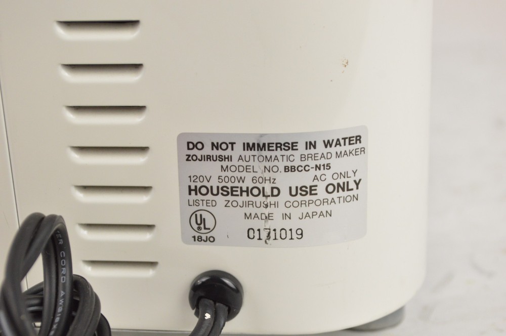 Zojirushi BBCC-N15 Automatic Bread Maker Machine w/ Pan & Paddle