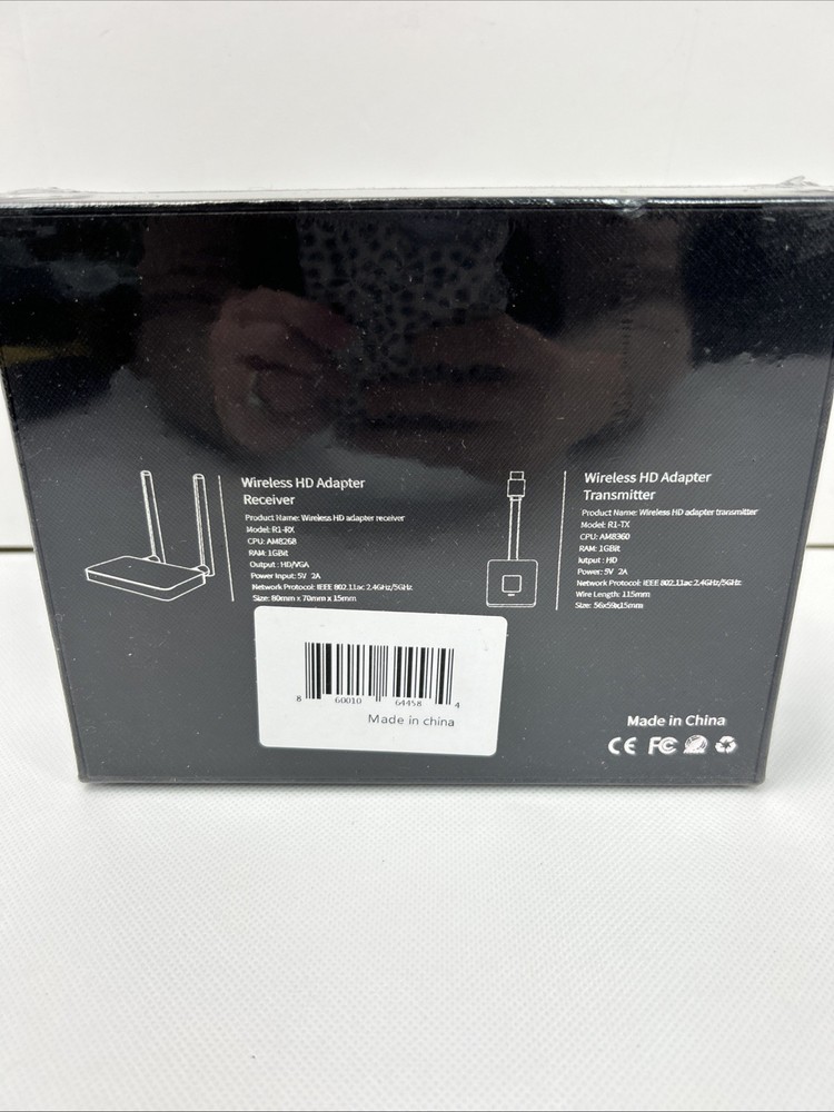 Wireless HDMI Transmitter and Receiver 4K, 2.4/5GHz Plug & Play PC To HDTV