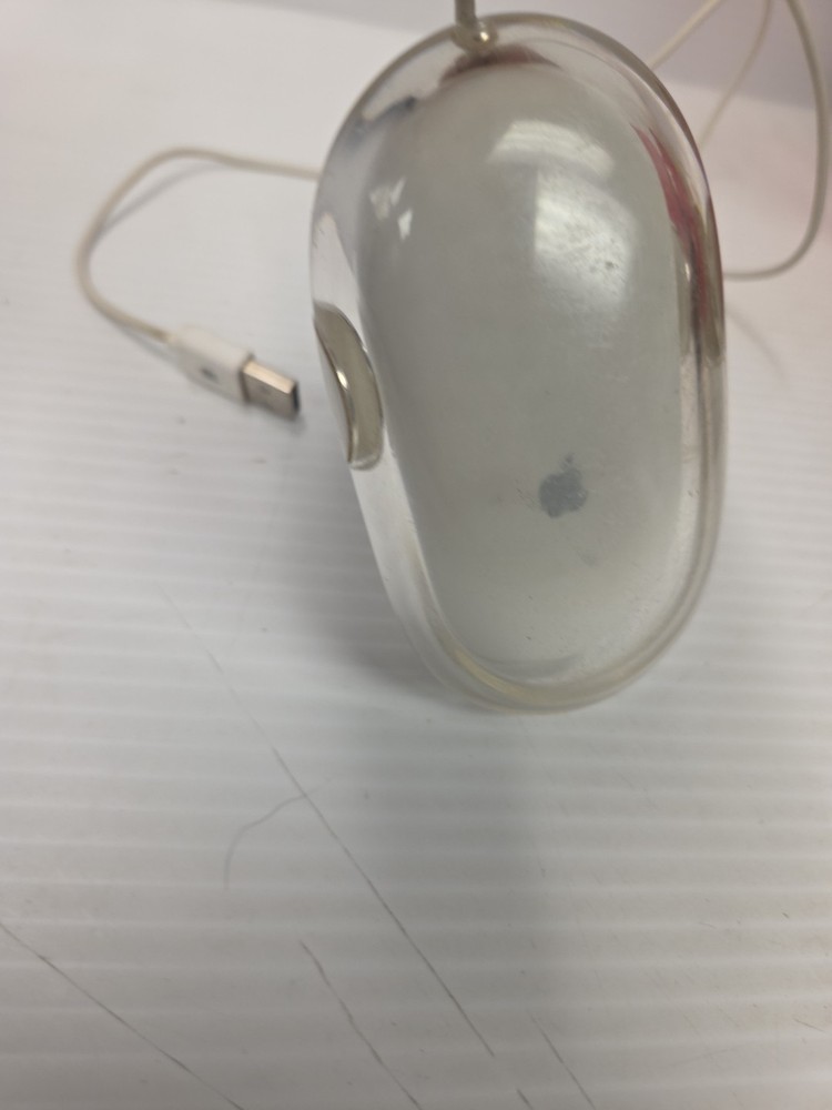 Apple Mac Pro Mouse Genuine Wired Optical M5769 Clear White