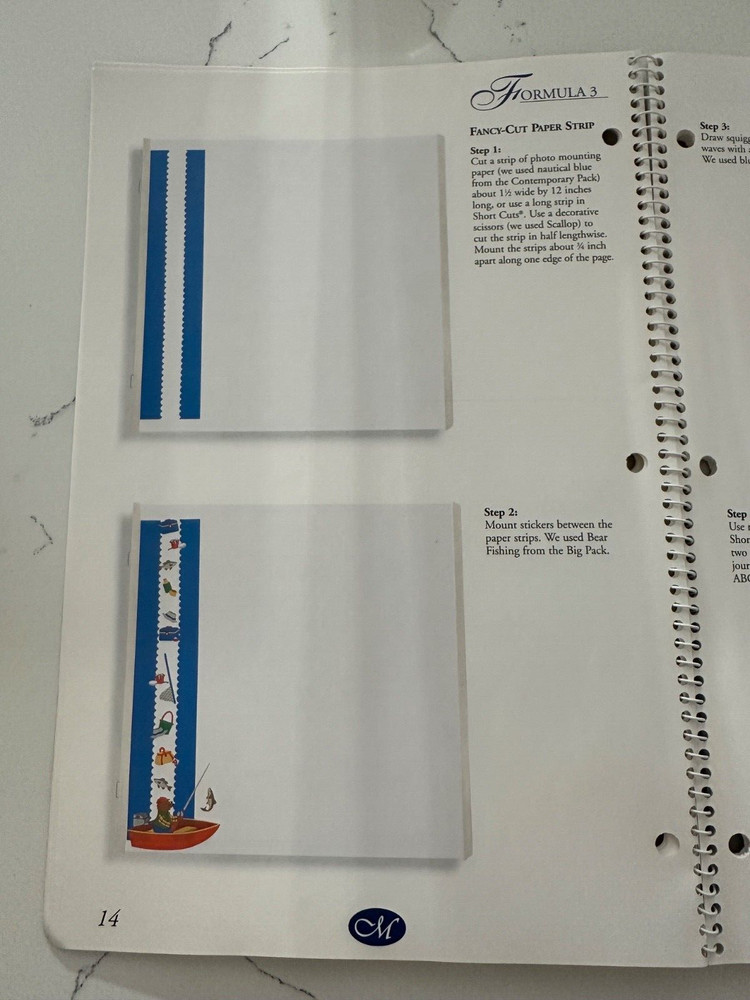 Creative Memories Collection/Fast Formulas/15 Page Layout Methods/1998 Spiral Bk