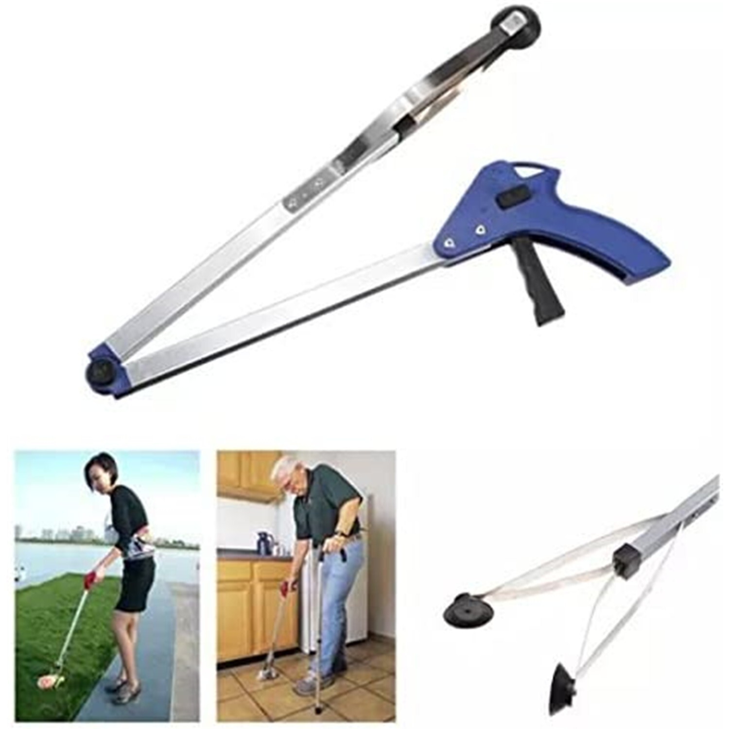 Foldable Pick Up Tool Grabber Reacher Stick Reaching Grab Extend Reach 28" inch