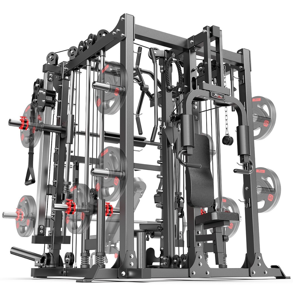 Smith Machine, Multi-Function Strength Training Cage, Suitable for Home Gyms