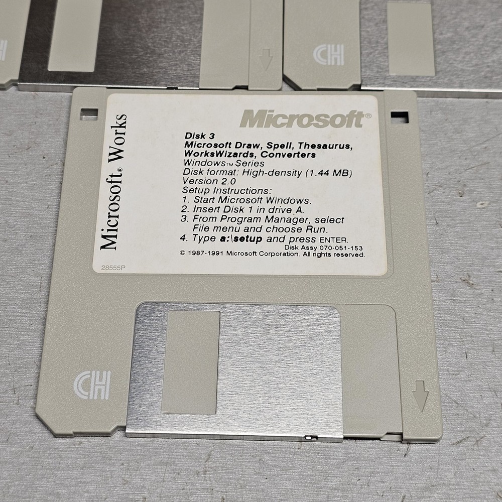 Microsoft Works Integrated Productivity Software Big Box Windows Vintage