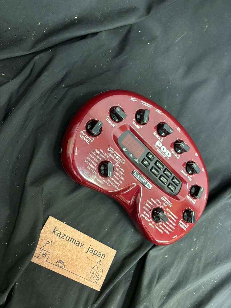Line 6 POD 2.0 Guitar Amp Modeler Multi Effects Processor Red Tested