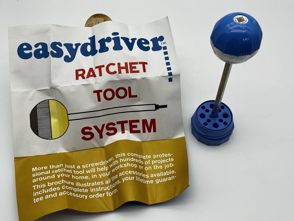 Vtg Creative Tools Easydriver Ratchet Ball Screwdriver Tool System Kit Works