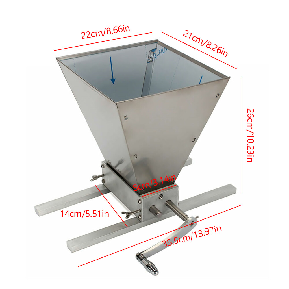 Manual Grain Mill Wheat Grinder Oat Feed Grinding Machine Stainless & 2 Rollers