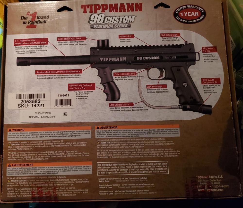 New! Tippmann 98 Custom Ultra Basic Paintball Marker