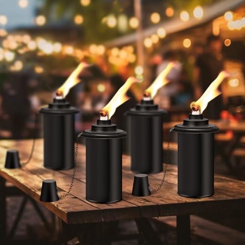 Pack Torch Replacement Canisters, 1oz Bamboo Lantern Refillable Torches, 6