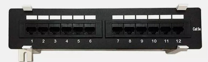 Vertical Cable CAT5e 12 Port Patch Panel RJ45 - Open Box