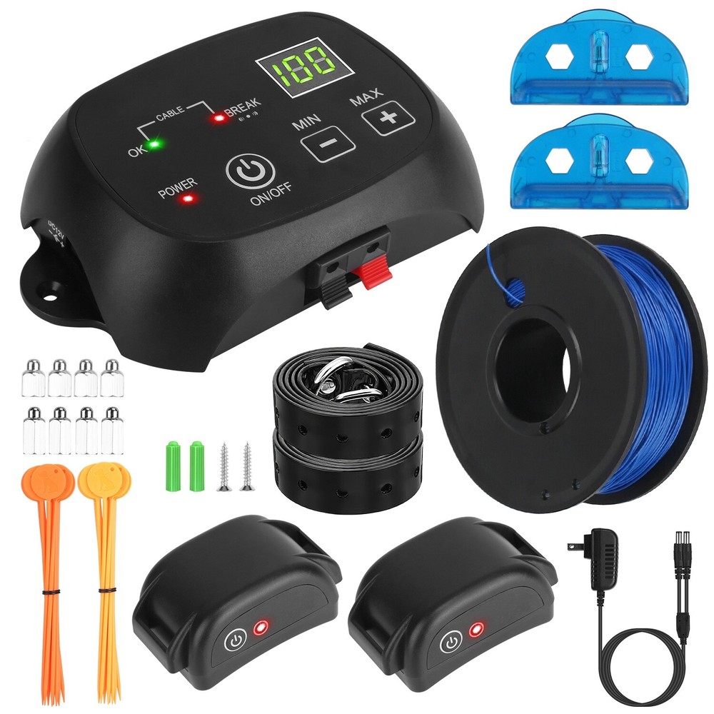 Wireless Dog Fence System w/ 2 Effective Training Modes -Adjustable Fence