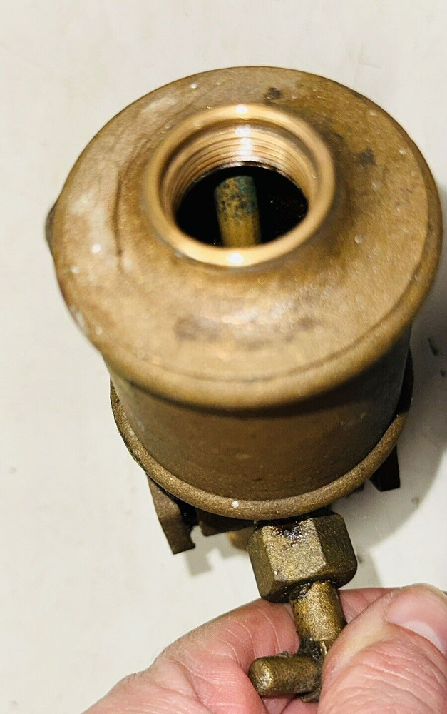 Brass Drip Cylinder Oiler Metal Knobs Antique Steampunk Hit Miss