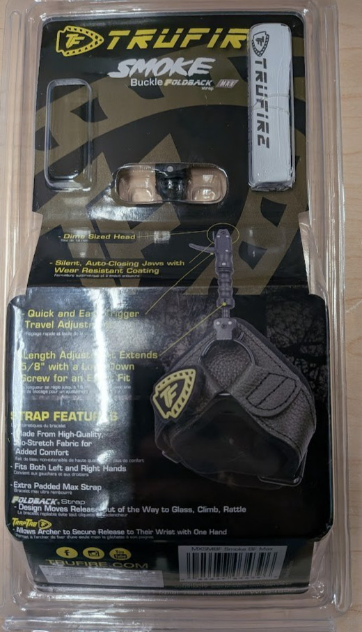 @NEW@ TruFire Smoke MAX Foldback Compound Bow Release Aid MXSMBF