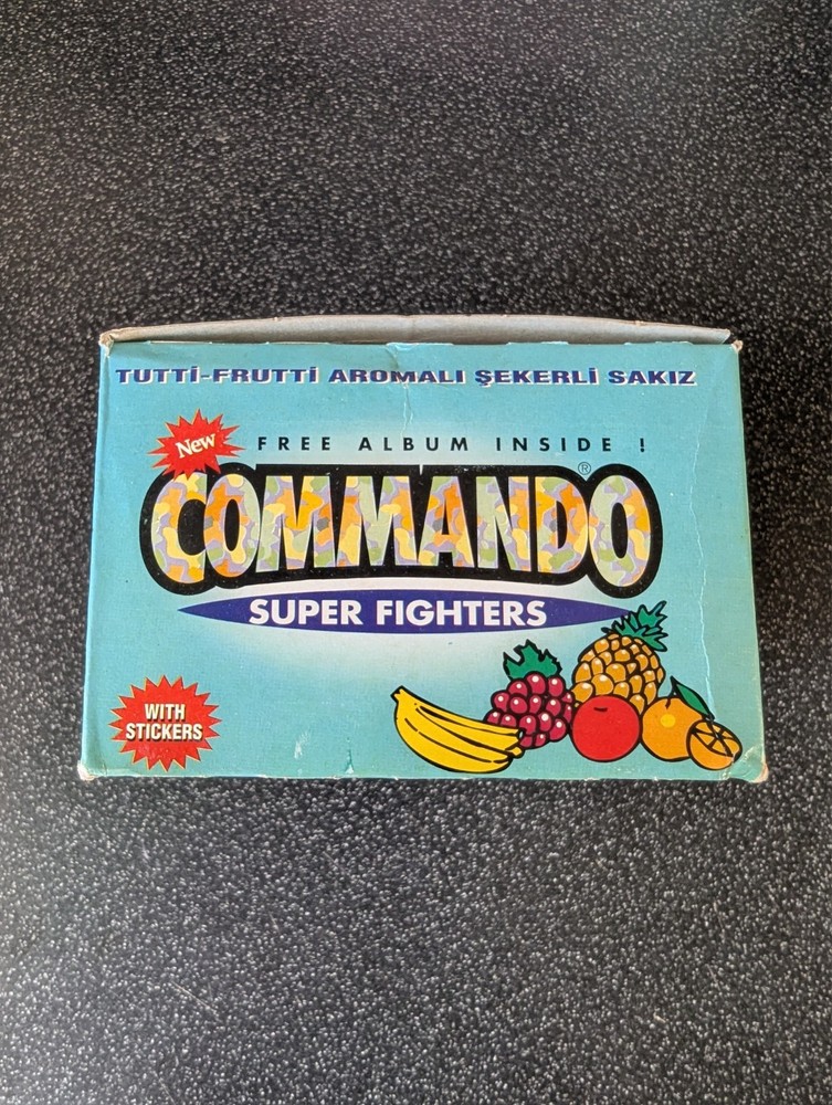 Empty box COMMANDO MERTSAN Turkey Sticker  Bubble gum inserts Rare