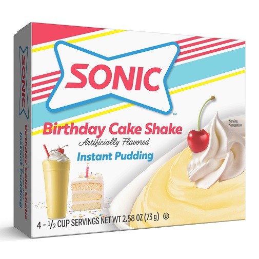 Sonic Instant Pudding & Pie Filling Birthday Cake Shake 3 Pack