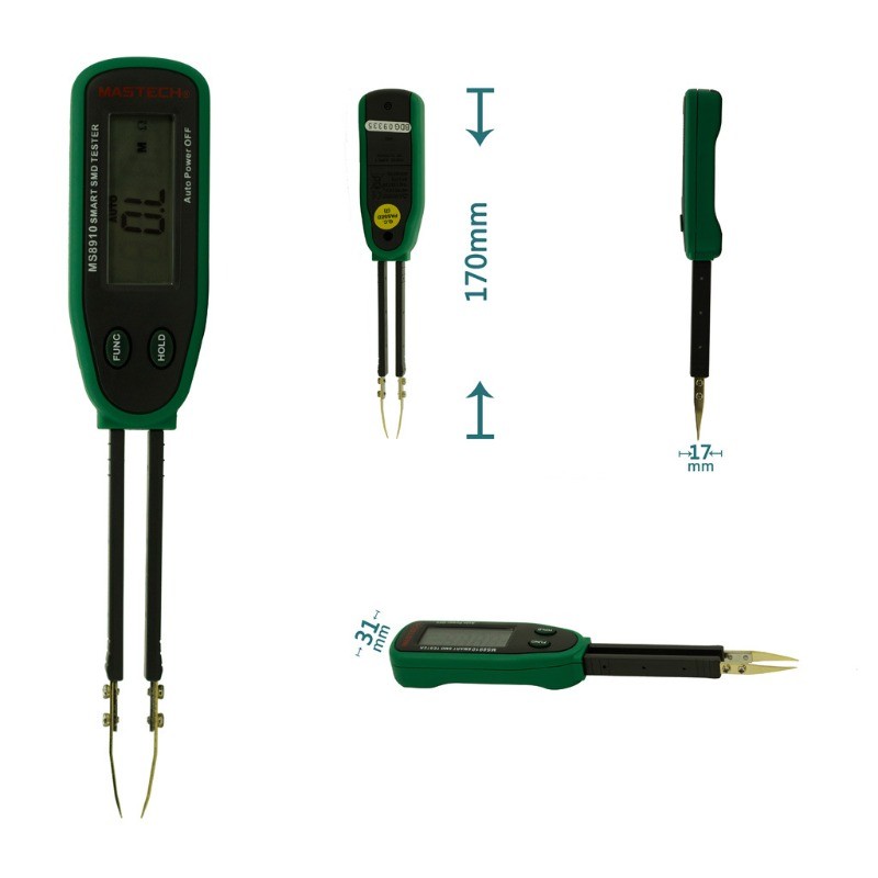 MS8910 SMD Tester Auto Identify Resistor Capacitor Component Meter MASTECH