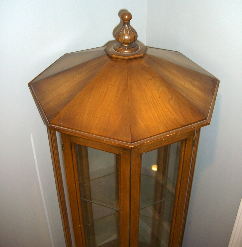 Mid Century Modern Octagonal China Display Cabinet