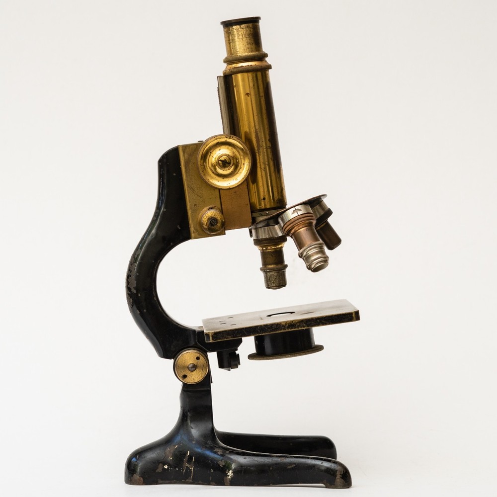 E. Leitz Wetzlar microscope 1912 Brass Microscope serial # 158336