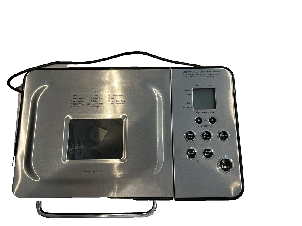 Sears Kenmore 2 Pound Digital Bread Maker Machine Stainless 100.12934 TESTED