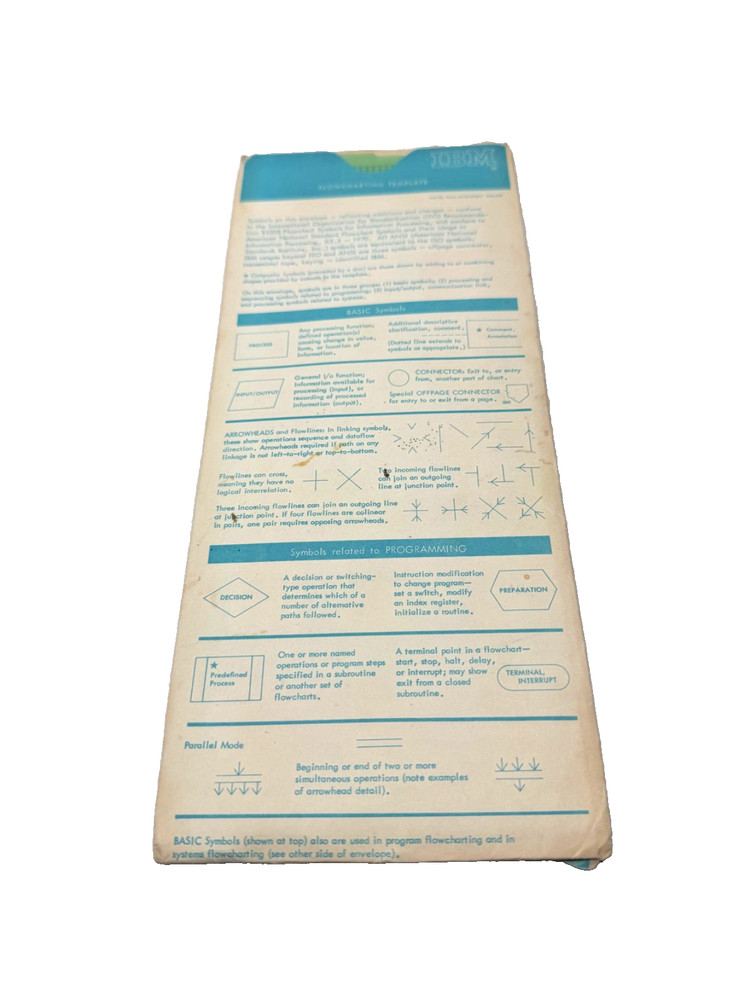 Vintage IBM Flowcharting Template Stencil