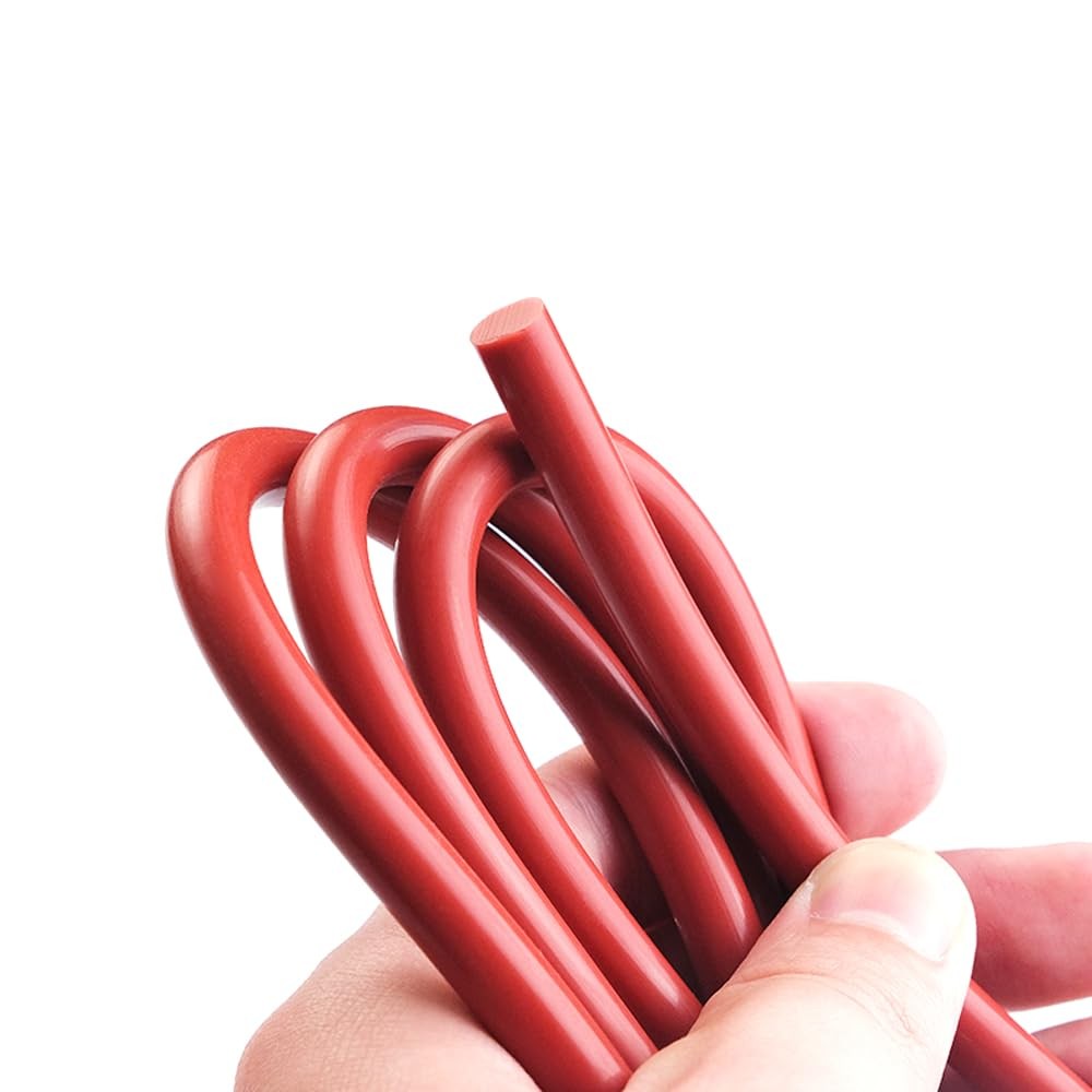 Red Solid Silicone Rubber Sealing Strip Round O Ring Cord Seal Gasket Ø 0,7-30mm