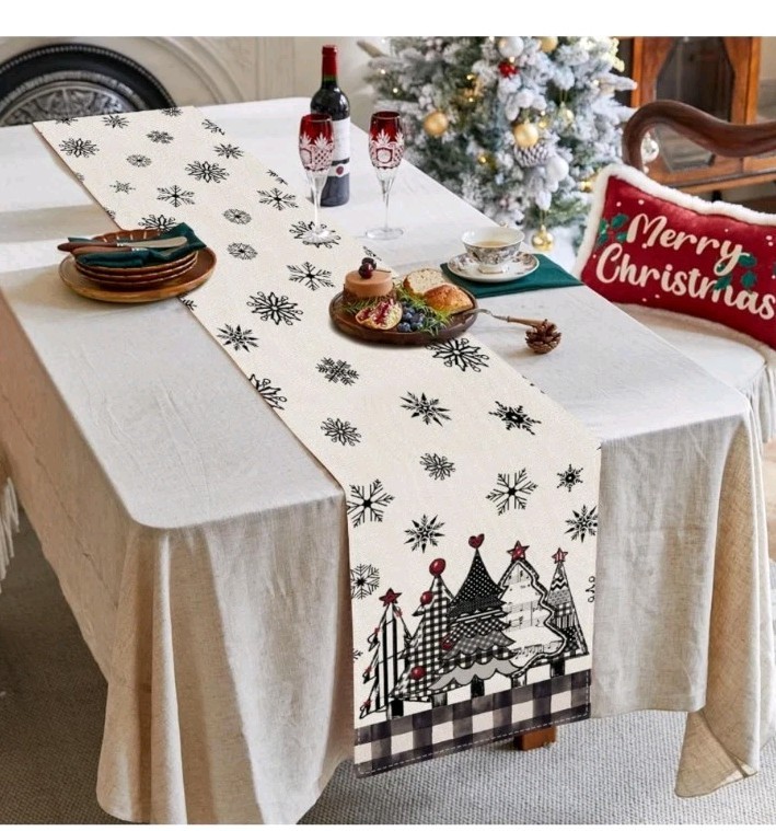 Baccessor Christmas Table Runner Xmas 13x72 Inch,