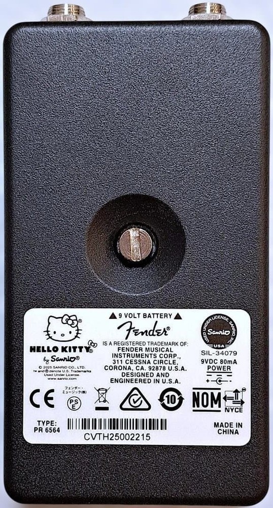 Fender Hello Kitty Black Fuzz Pedal