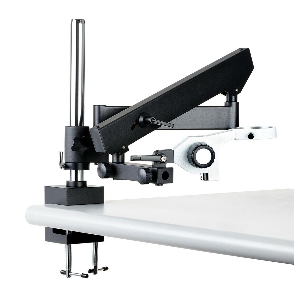 Amscope Articulating Stand w Post Clamp 76mm Focusing Rack for Stereo Microscope