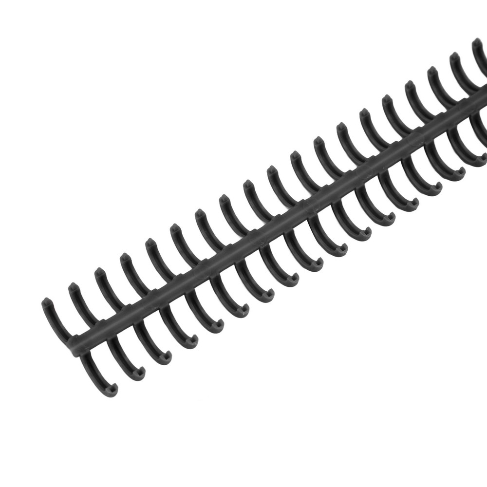 10PCS 34 Hole Binding Spine Split Loose Leaf Rings Binding Loop 12mm(Black )