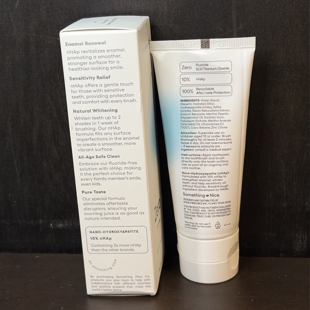 Zero Premium Toothpaste by Dentist Recommended Soft Mint Flavored