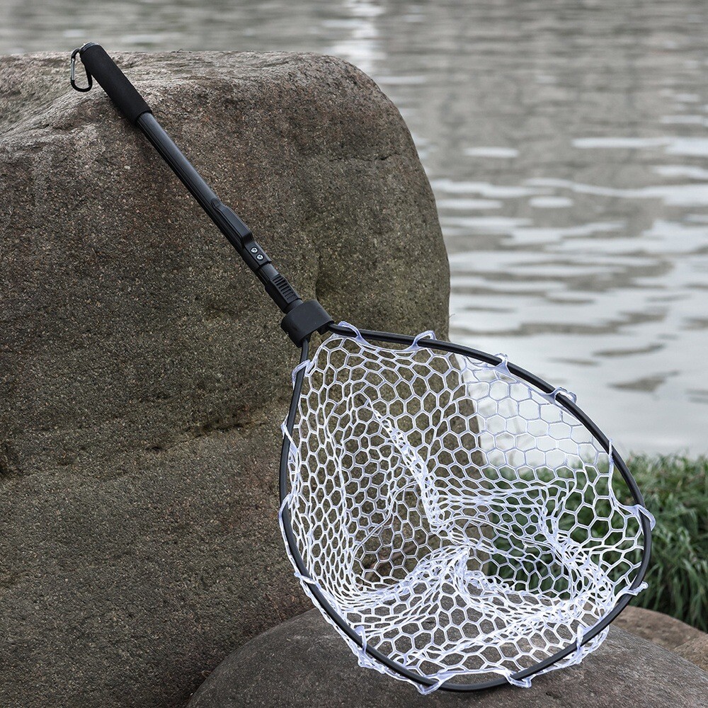 Fly Fishing Landing Net Rubber Trout Catch and Release Net Light Weight
