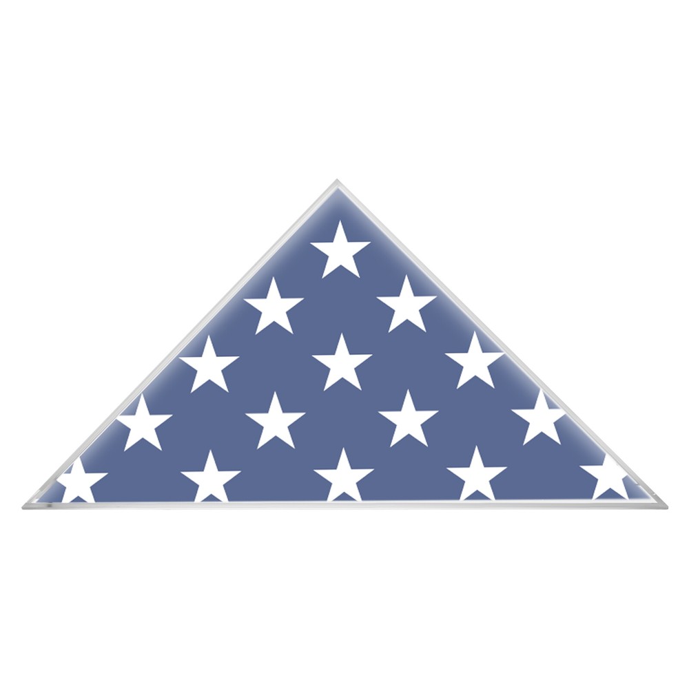 Flag Display Case Clear Acrylic Flag Box Triangle Holder for Table Wall Mounted