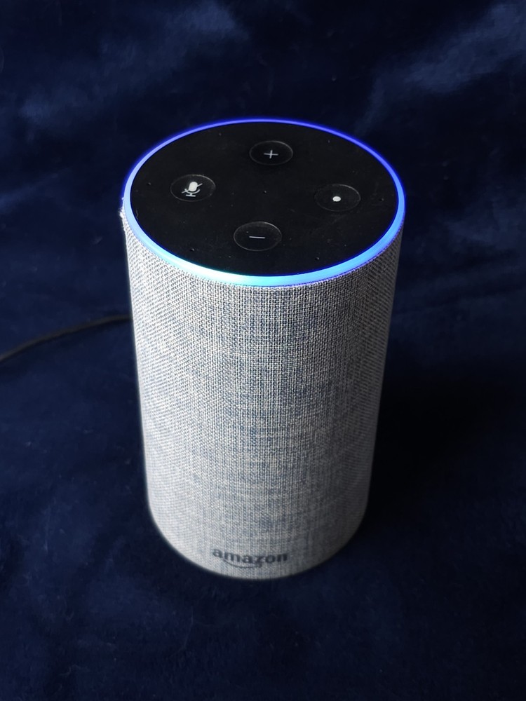 Amazon Echo (2nd Generation) Smart Assistant, Alexa Heather Grey Fabric