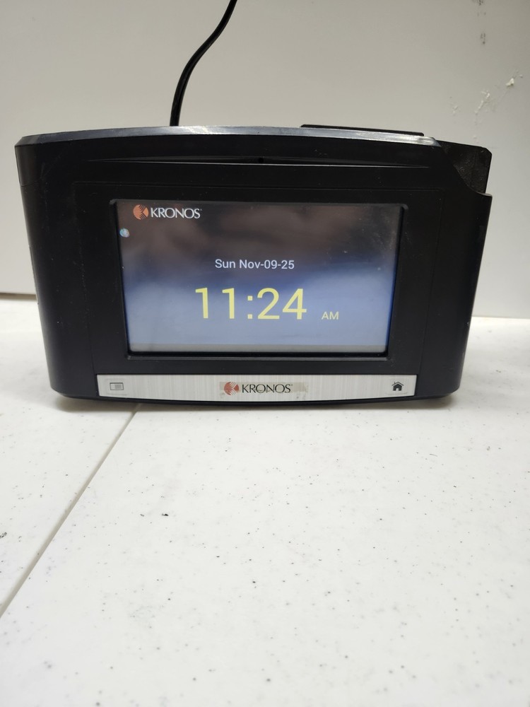 Kronos InTouch 9100 Time Clock *TESTED* will needs reset *no power cord* 008